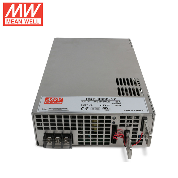 Mean Well RSP-3000-12 DC12V 3000Watt 250A UL Certification AC180~265 Volt Switching Power Supply For LED Strip Lights Lighting Mean Well RSP-3000-12 DC12V 3000Watt 250A UL Certification AC180~265 Volt Switching Power Supply For LED Strip Lights Lighting